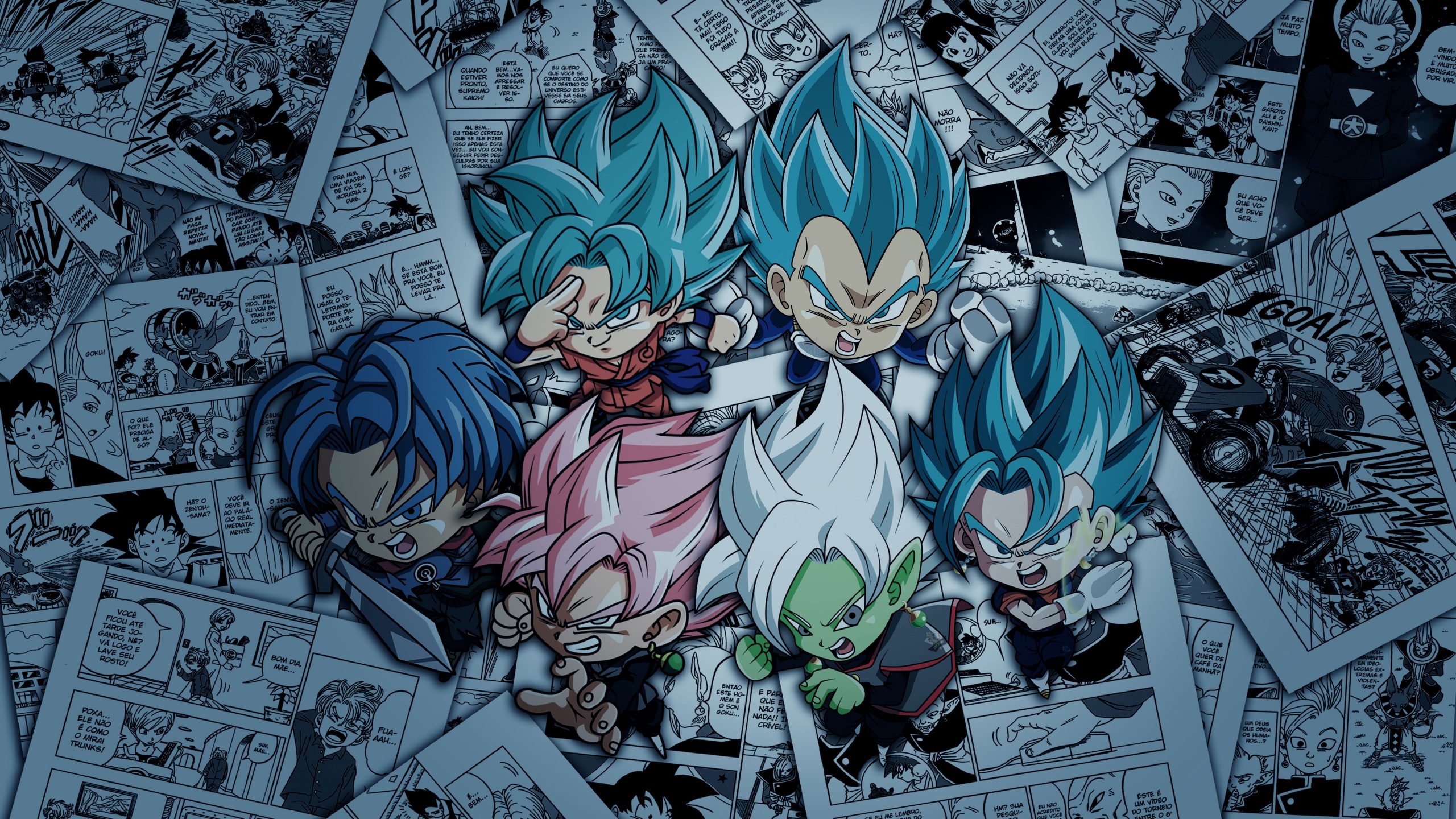 Dragon Ball Super chibi wallpaper, Super Saiyan Blue, Vegeta