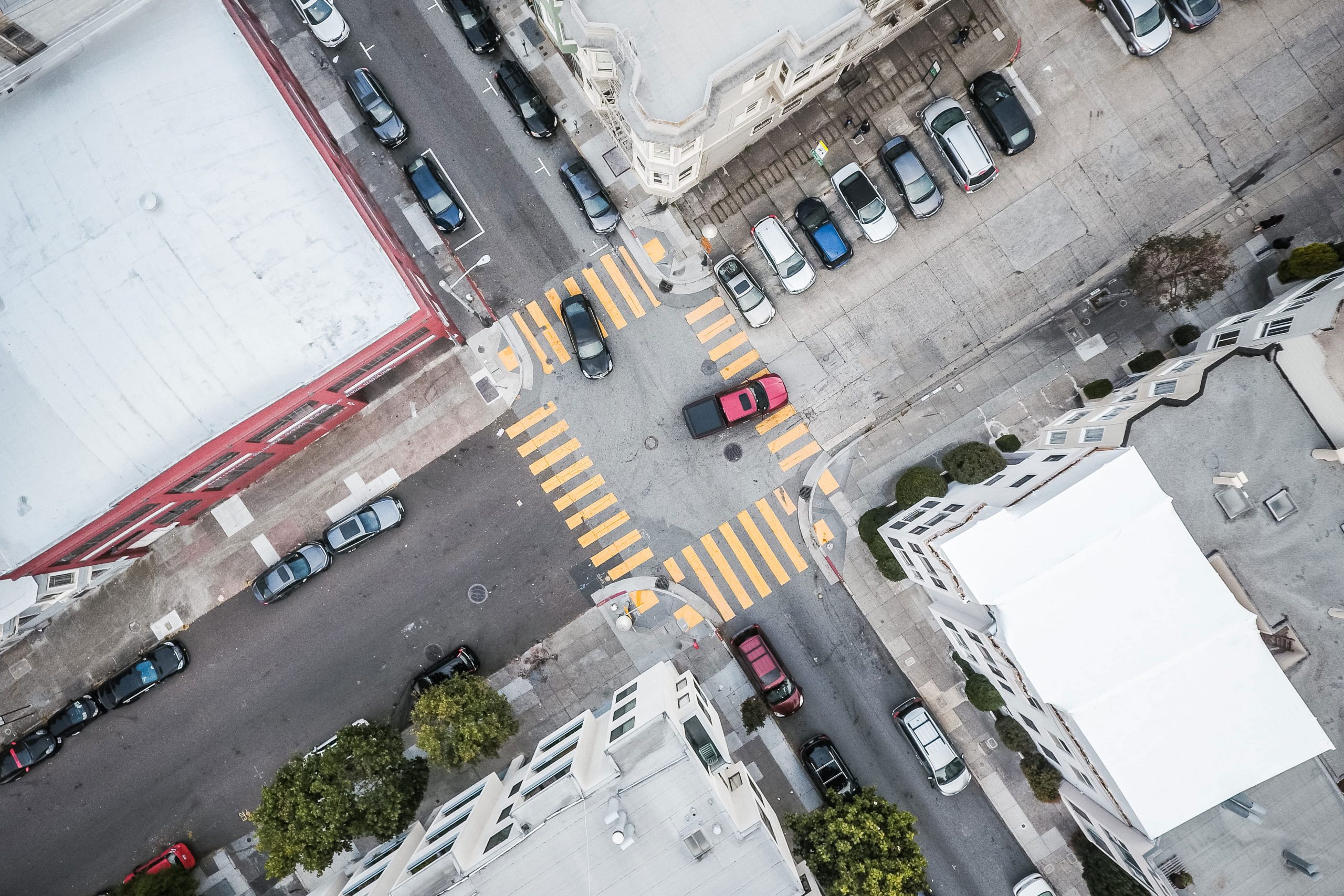 Street Road Intersection From Above wallpaper, aerial, aerial view, cars