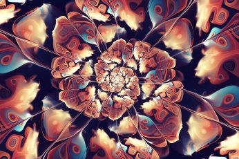 Fractal wallpaper, fractal flowers, abstract, artwork, digital art