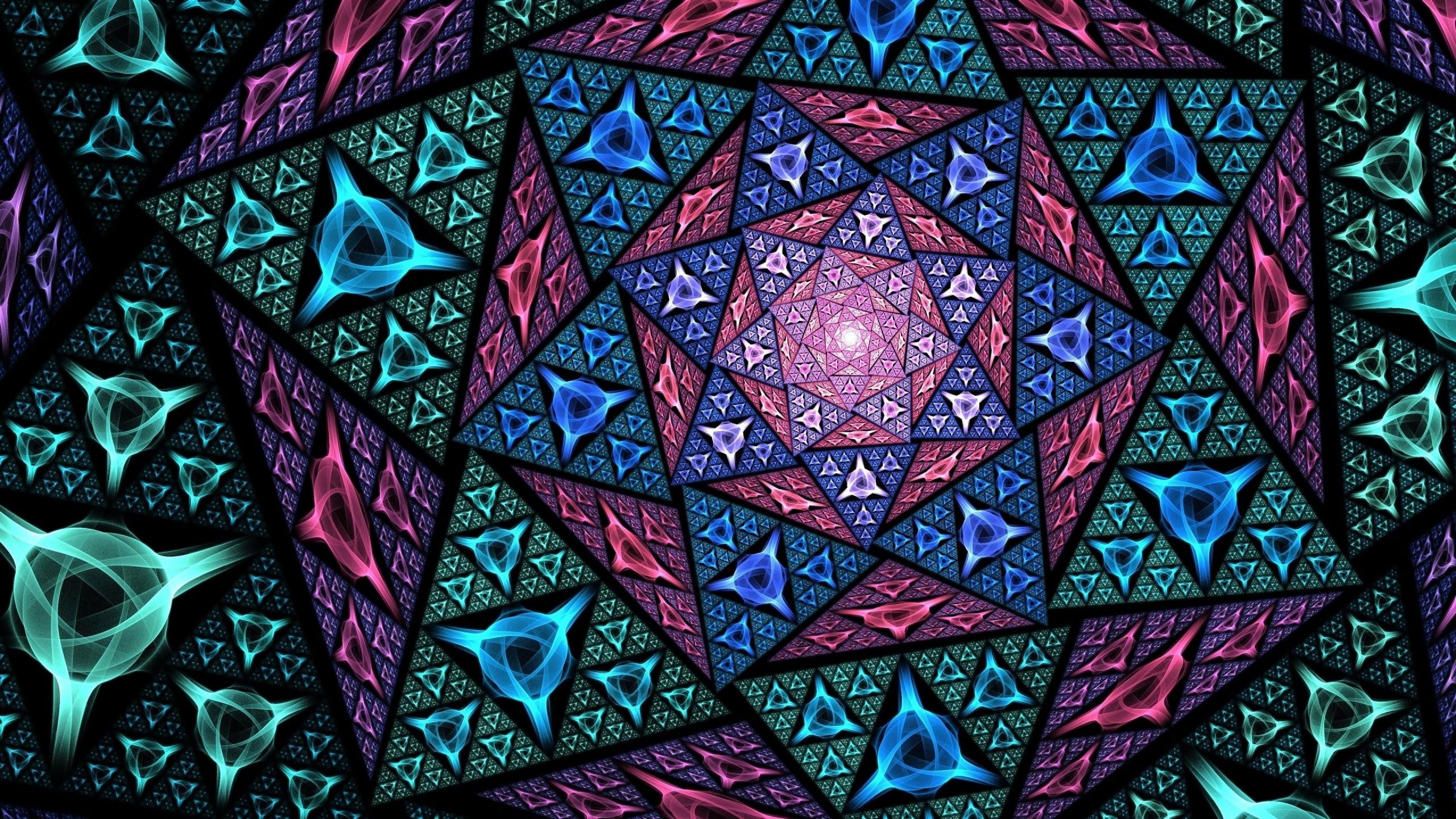Purple wallpaper, psychedelic art, pattern, mosaic, design, fractal art