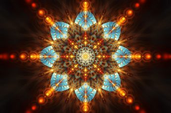 Mandala wallpaper illustration, abstract, fractal, symmetry, digital art