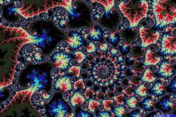 Psychedelic wallpaper, colorful, abstract, trippy, fractal, full frame
