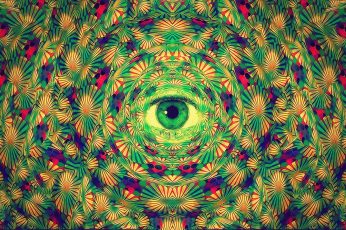 Psychedelic wallpaper, trippy, eyes, fractal, pattern, full frame, backgrounds