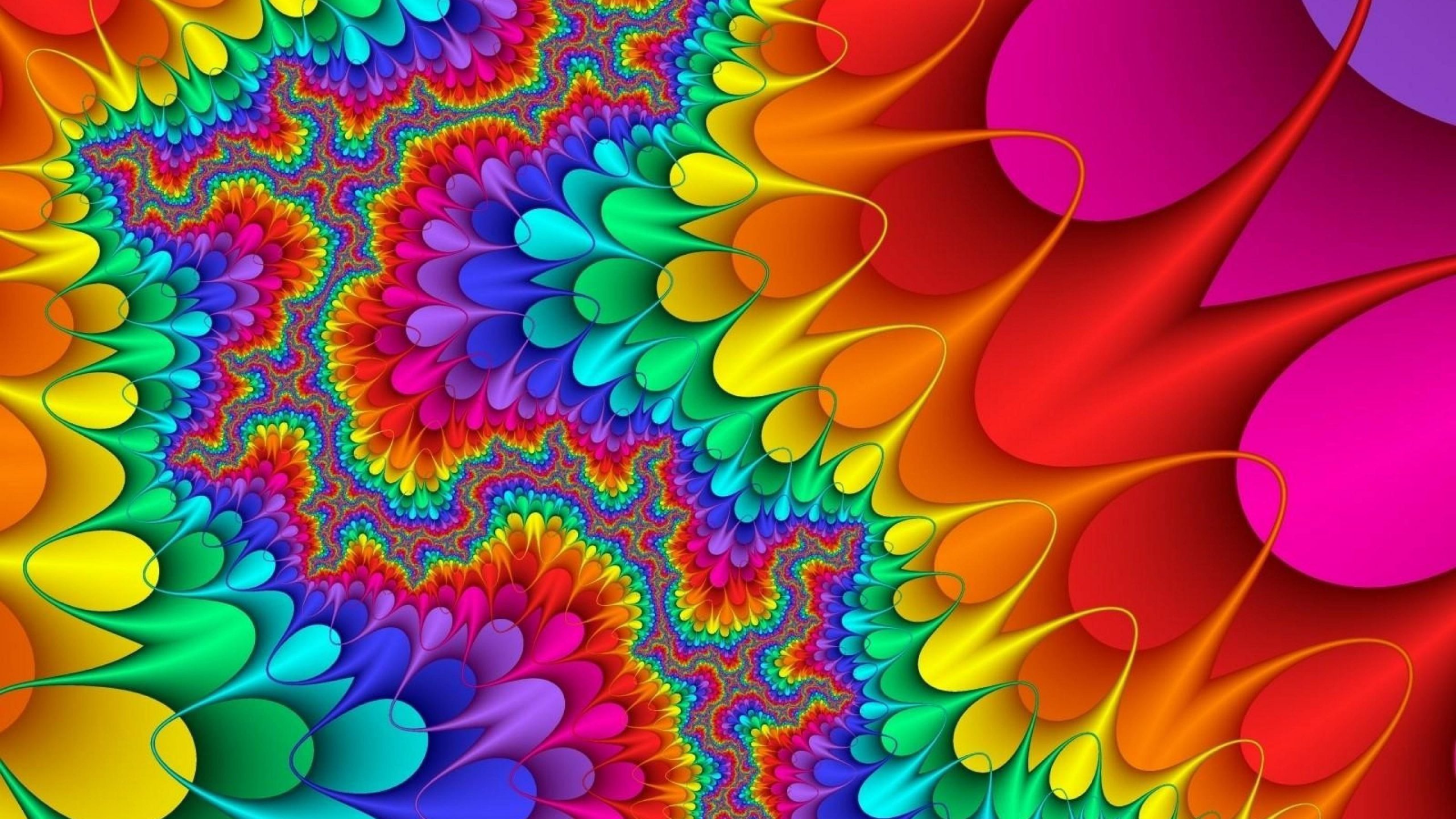 Colorful wallpaper, art, artwork, fractal art, orange, colors, psychedelic art