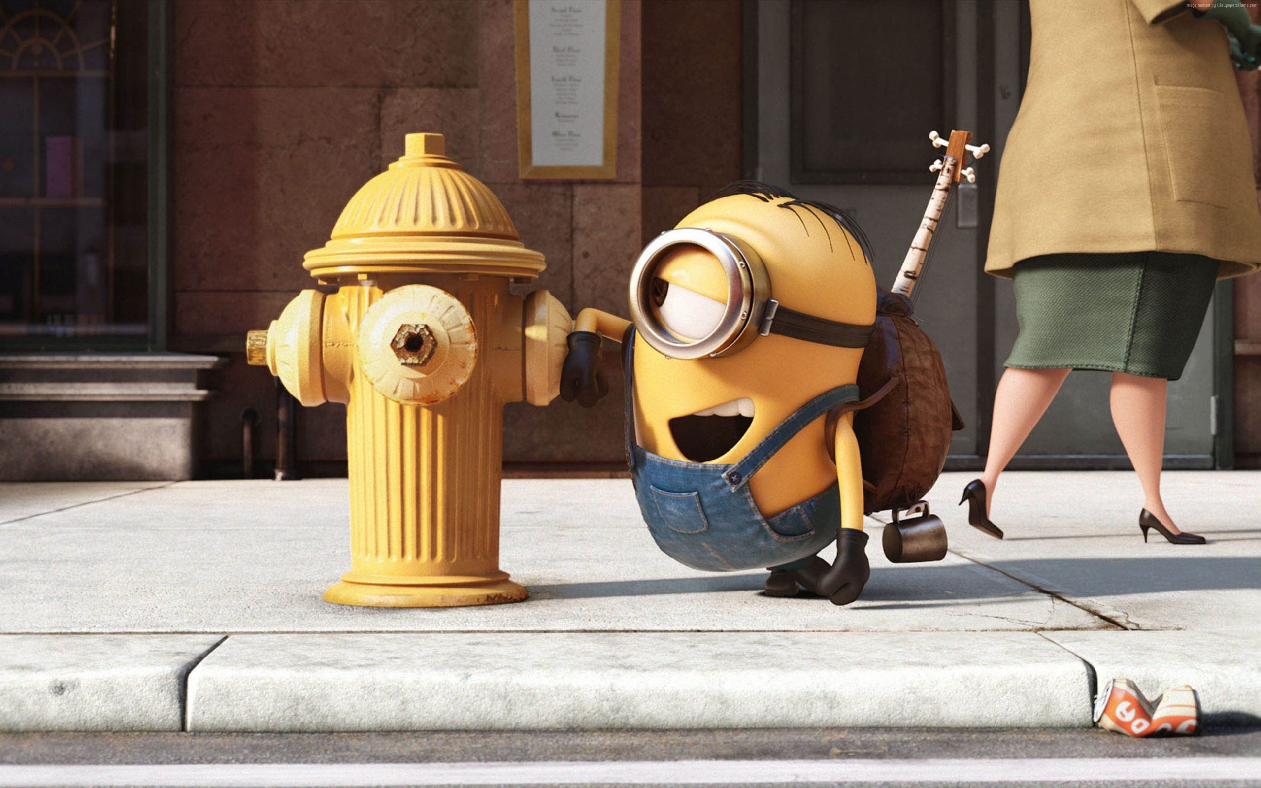 Minions wallpaper, funny, Best Animation Movies of 2015, yellow, cartoon
