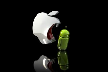Apple Ready To Eat Android wallpaper, android logo, apple fantasy logo