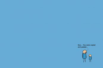 Minimalistic funny cyanide and happiness wallpaper