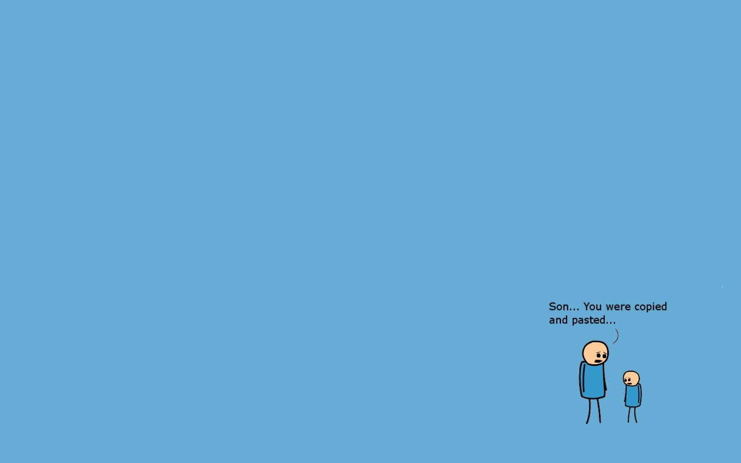 Minimalistic funny cyanide and happiness wallpaper