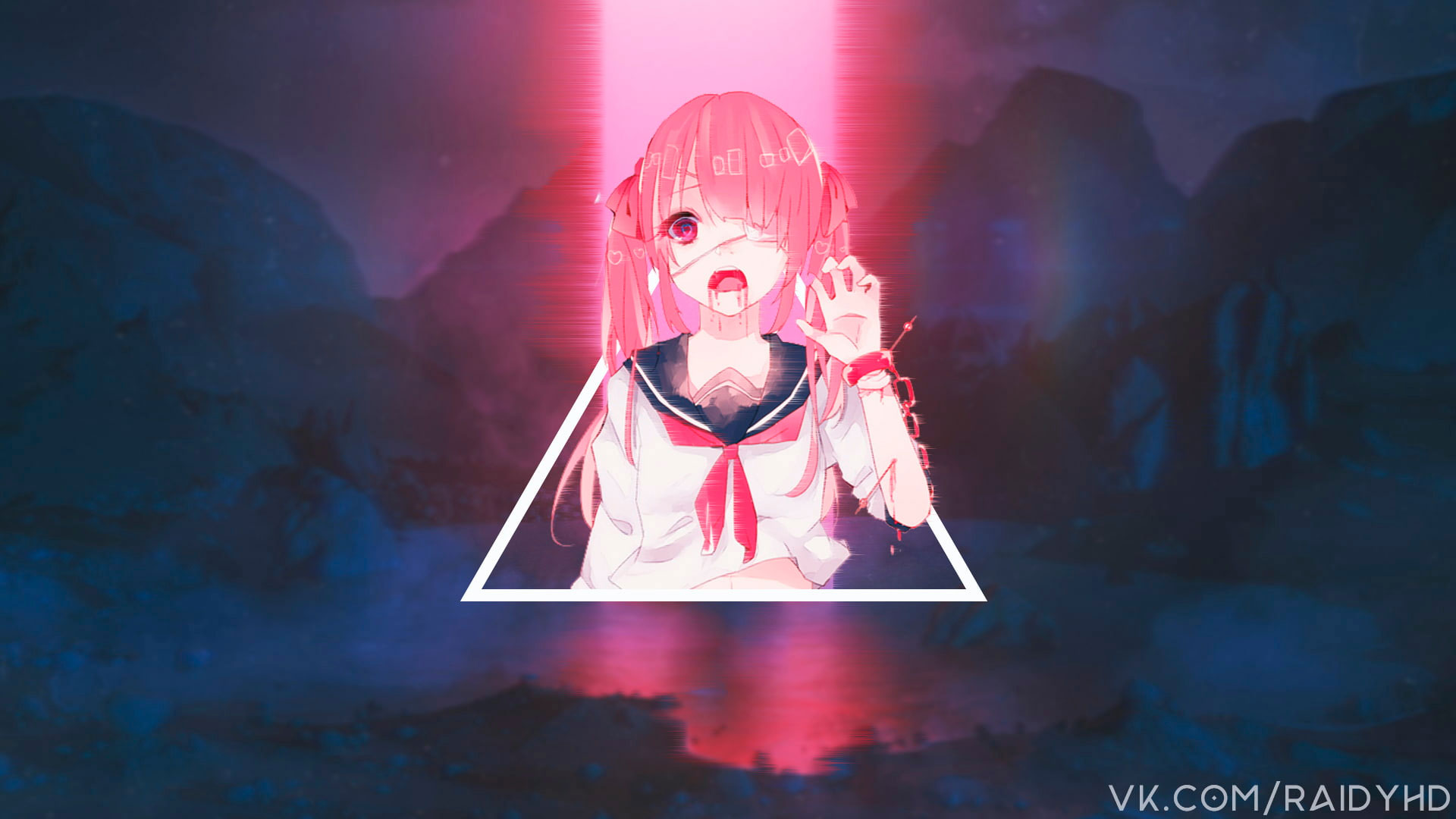 Anime Wallpaper, Anime Girls, Glitch Art, Picture-in-picture, Front View -  Wallpaperforu