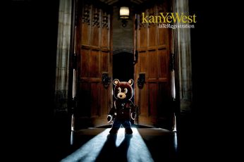 Hip hop wallpaper, Kanye West, Late Registration, indoors, entrance, one person