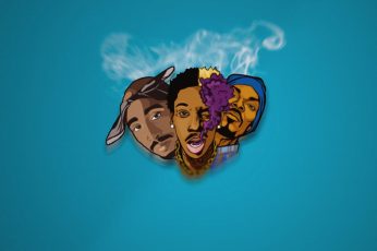 2Pac wallpaper, Wiz Khalifa, Snoop Dogg