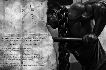 Grayscale photo of chain wallpaper, bodybuilding, working out, sports, monochrome