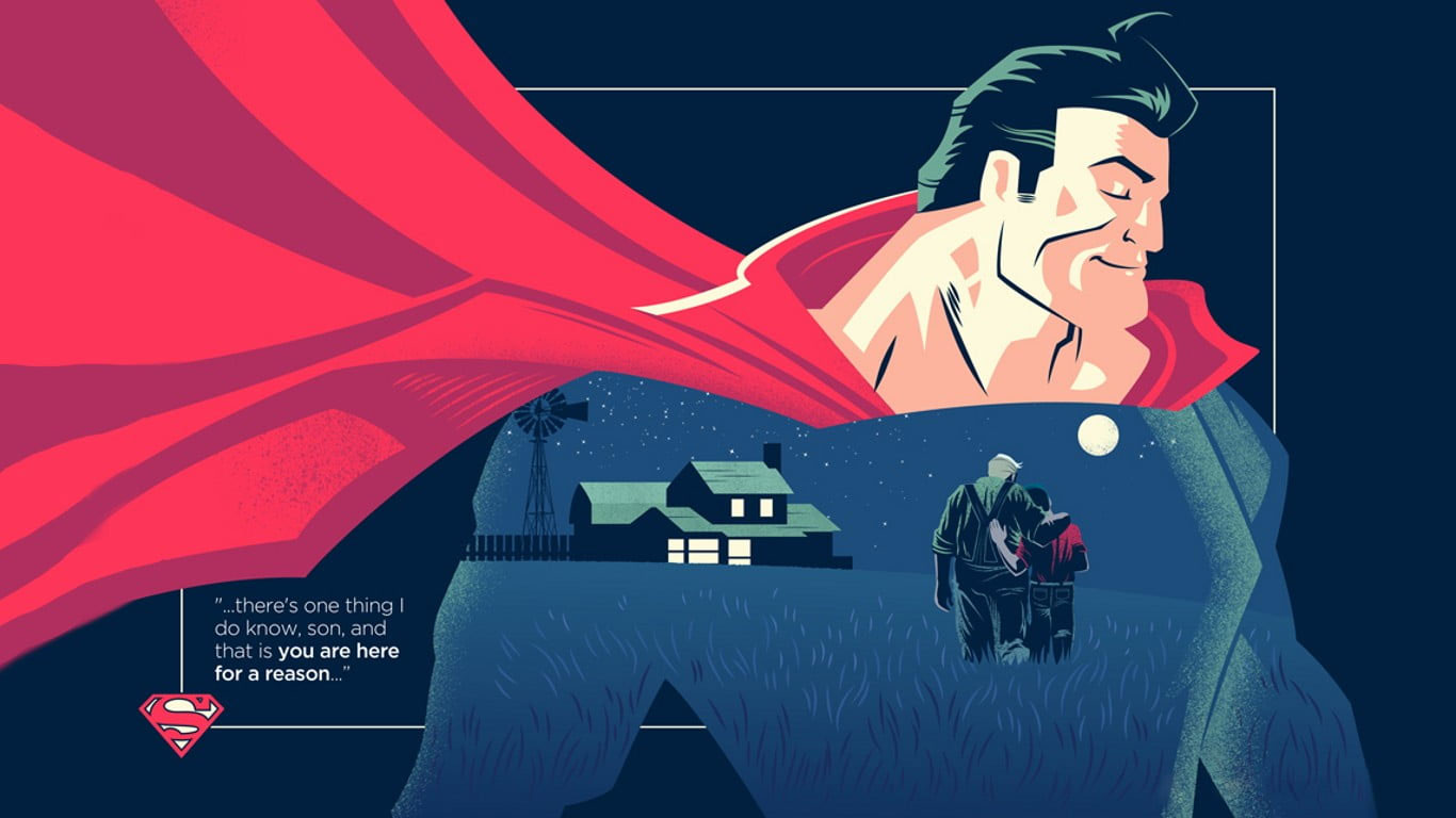 Superman digital wallpaper, DC Comics, quote, superhero, one person