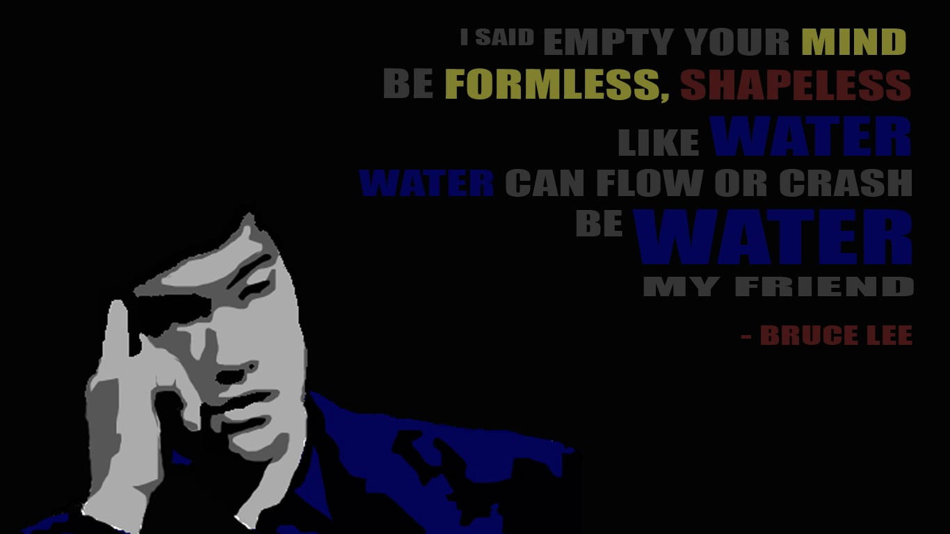 Bruce Lee quote wall decor wallpaper, simple, typography, communication