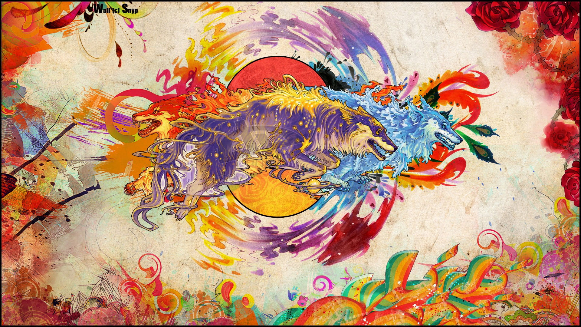 Snyp wallpaper, artwork, fantasy art, digital art, colorful, animals