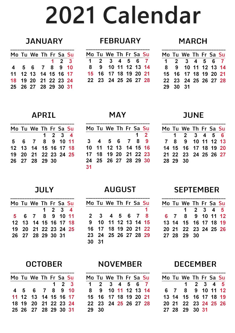2021 Calendar hd image