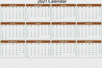 2021 calendar wallpaper Grey