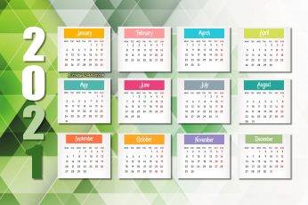 Vector 2021 calendar wallpaper