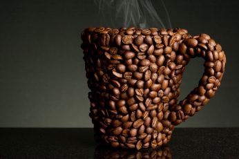 Coffee beans cup wallpaper
