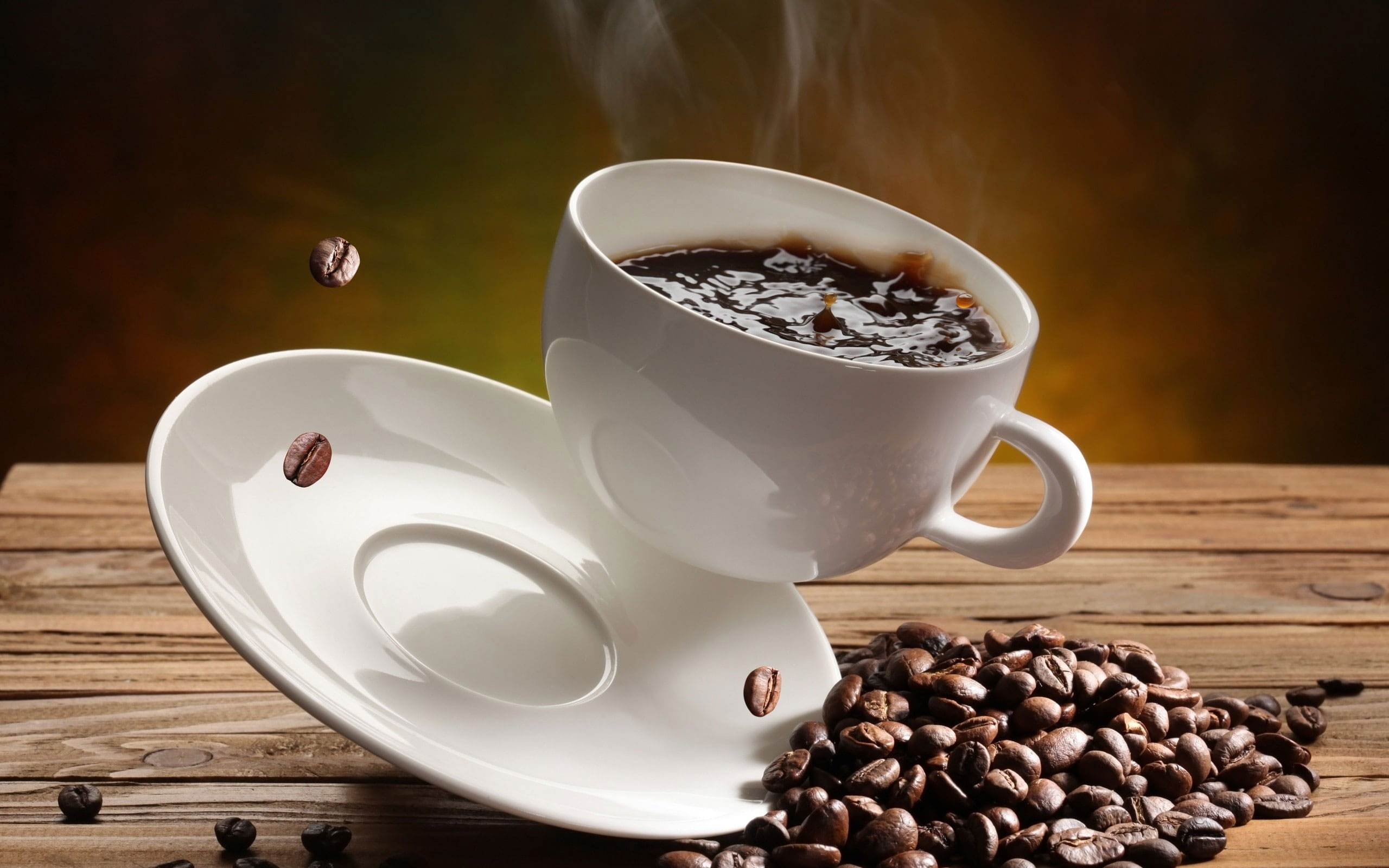 Coffee wallpaper, Coffee Beans, Cup