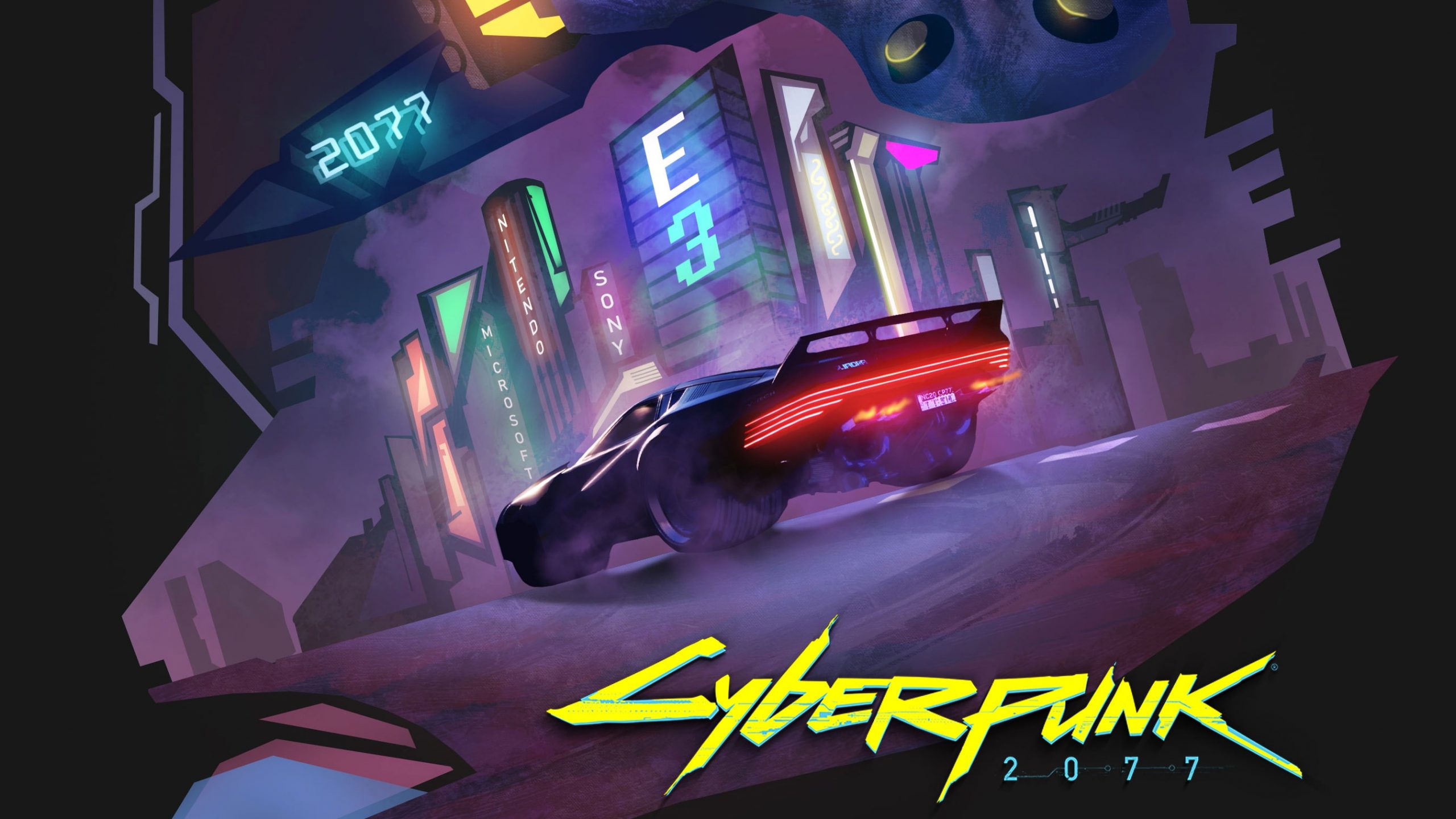 Cyberpunk 2077 wallpaper, The city, The game, Neon, Machine, Art, CD Projekt RED