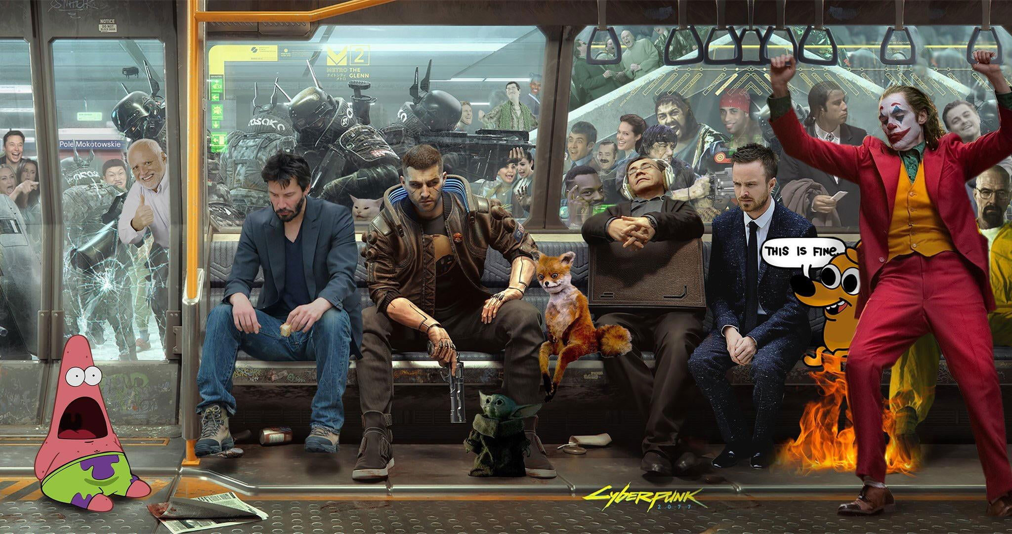 Cyberpunk 2077 wallpaper, CD Projekt RED, video game art, Photoshop, Keanu Reeves