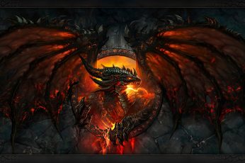 World Of Warcraft wallpaper,dragon deathwing lava wow fire world of warcraft video game epic