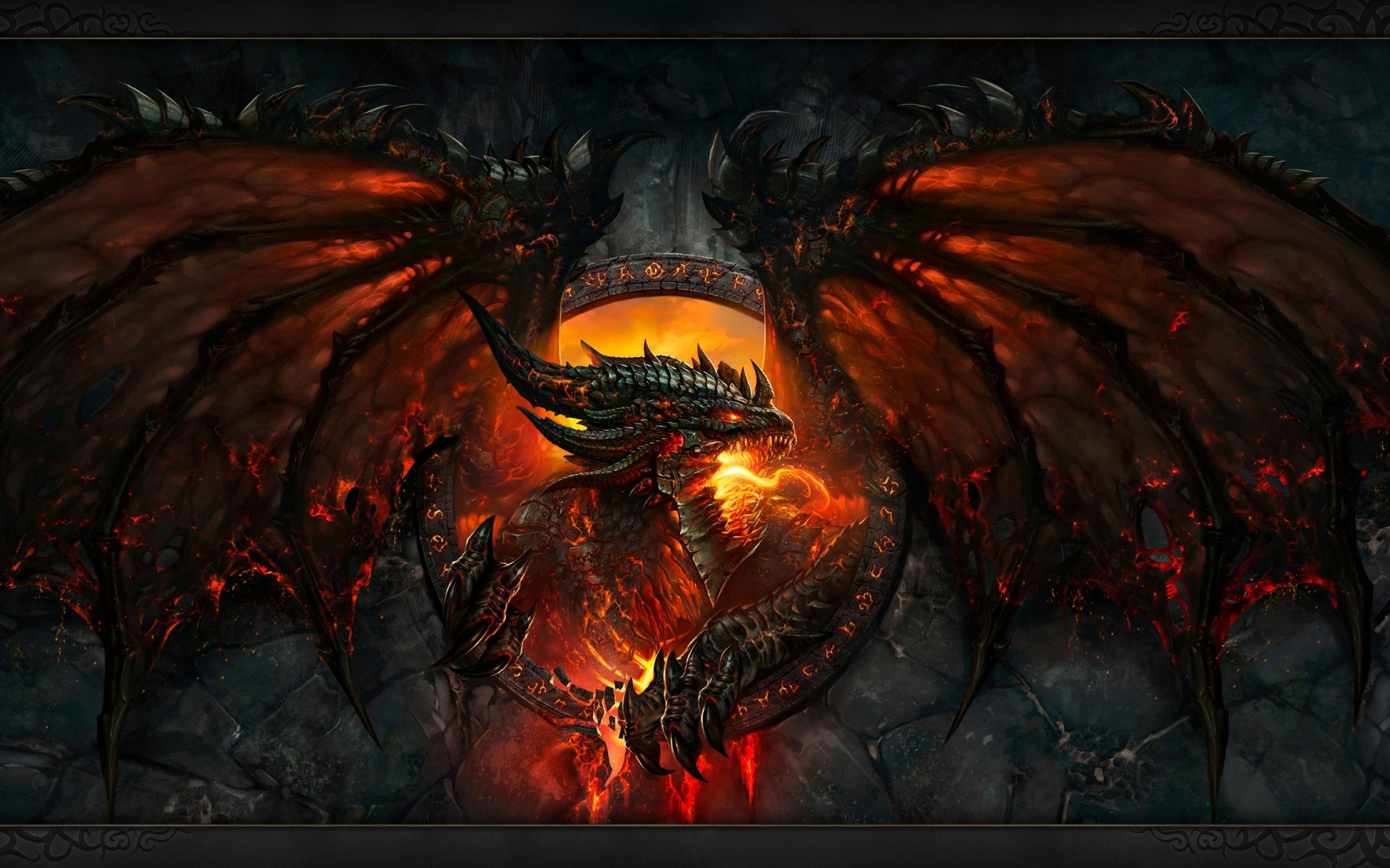World Of Warcraft wallpaper,dragon deathwing lava wow fire world of warcraft video game epic