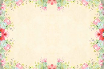 Flower wallpaper- full flower frame of floral elements, vintage