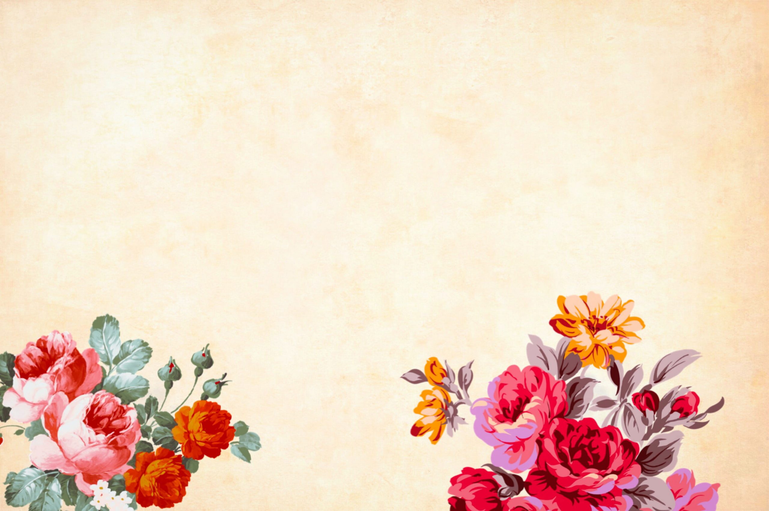 Vintage flower wallpaper, background, watercolor, floral, border, garden