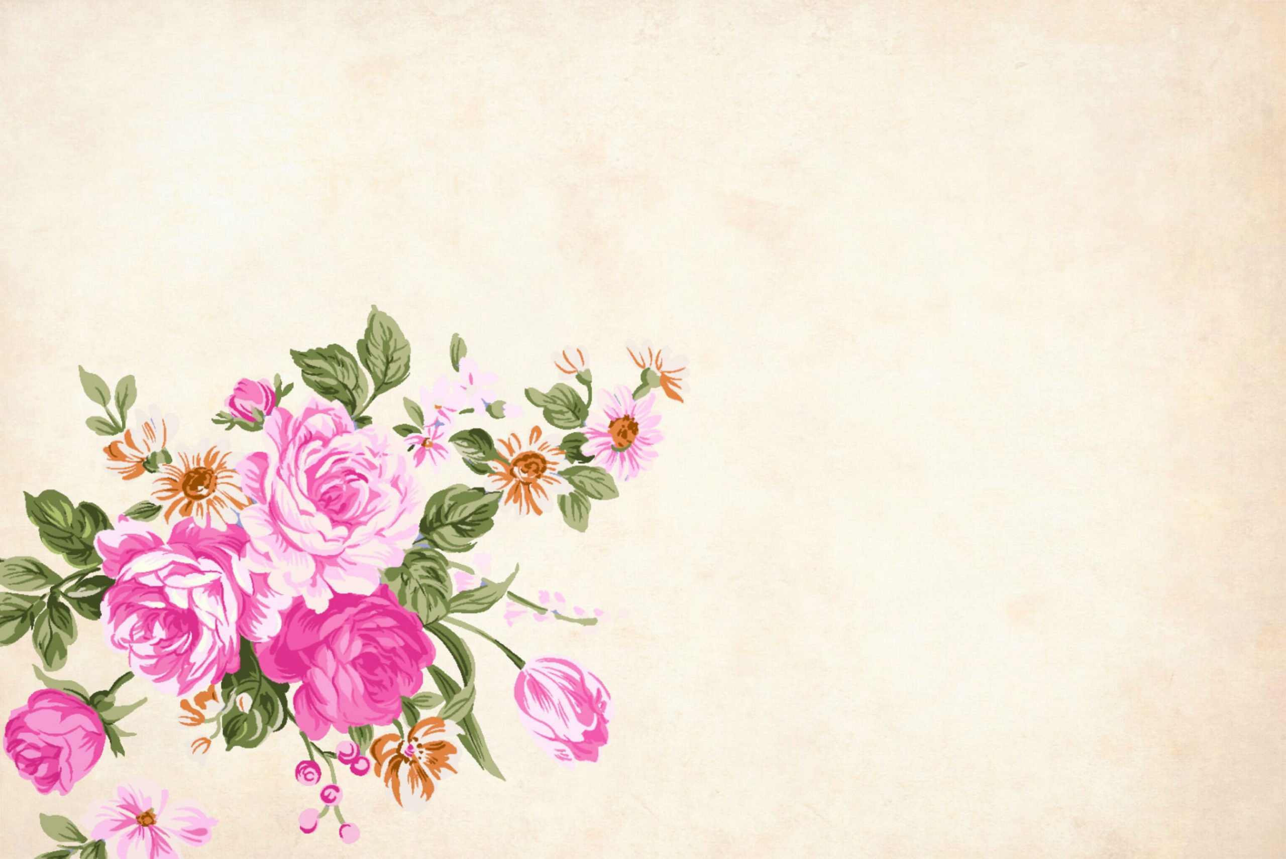 Flower wallpaper with copyspace, floral, border, garden frame