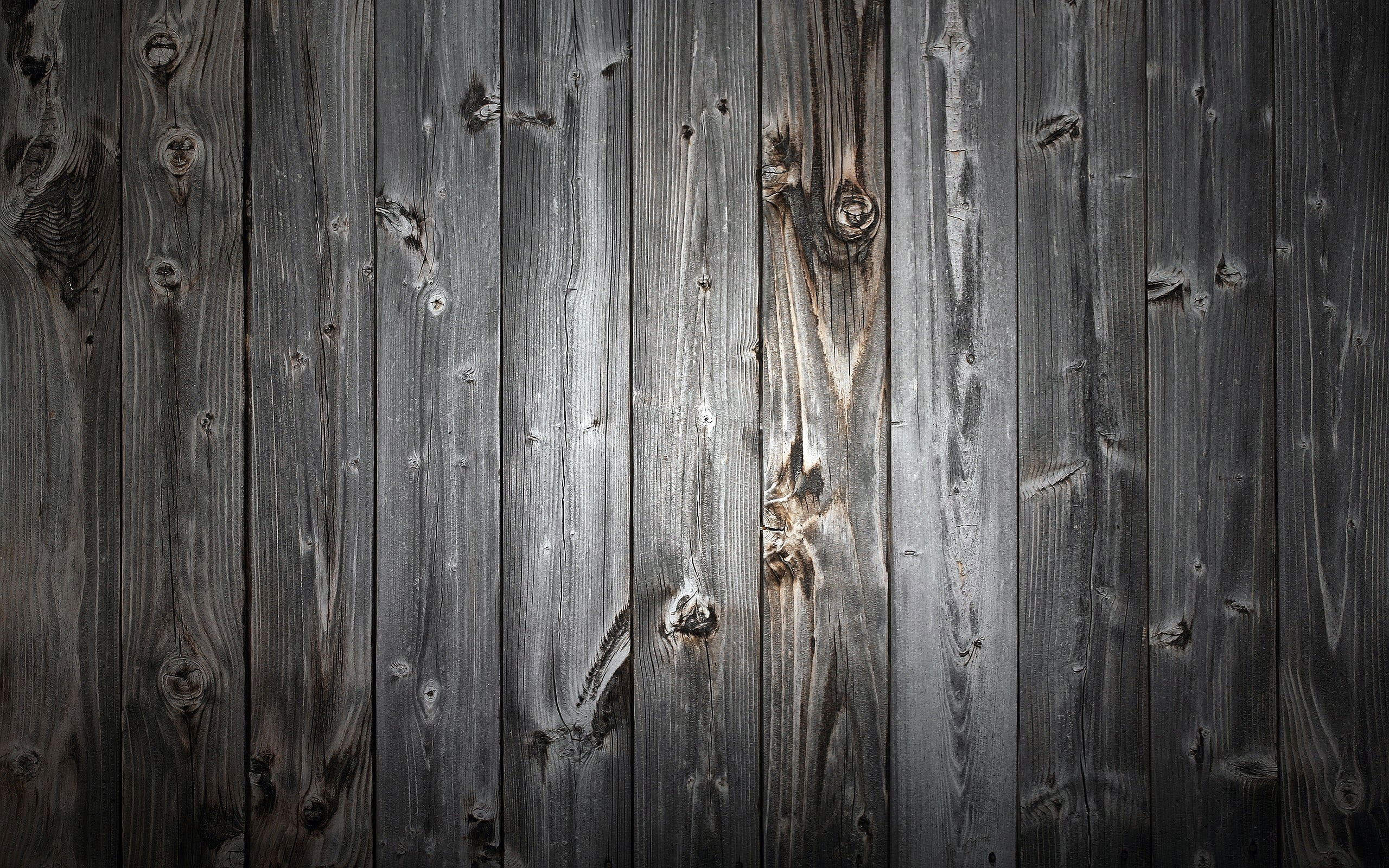 Gray wooden wallpaper, minimalism, wooden surface, planks, texture