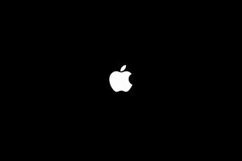 Apple Inc. wallpaper, black, minimalism, logo