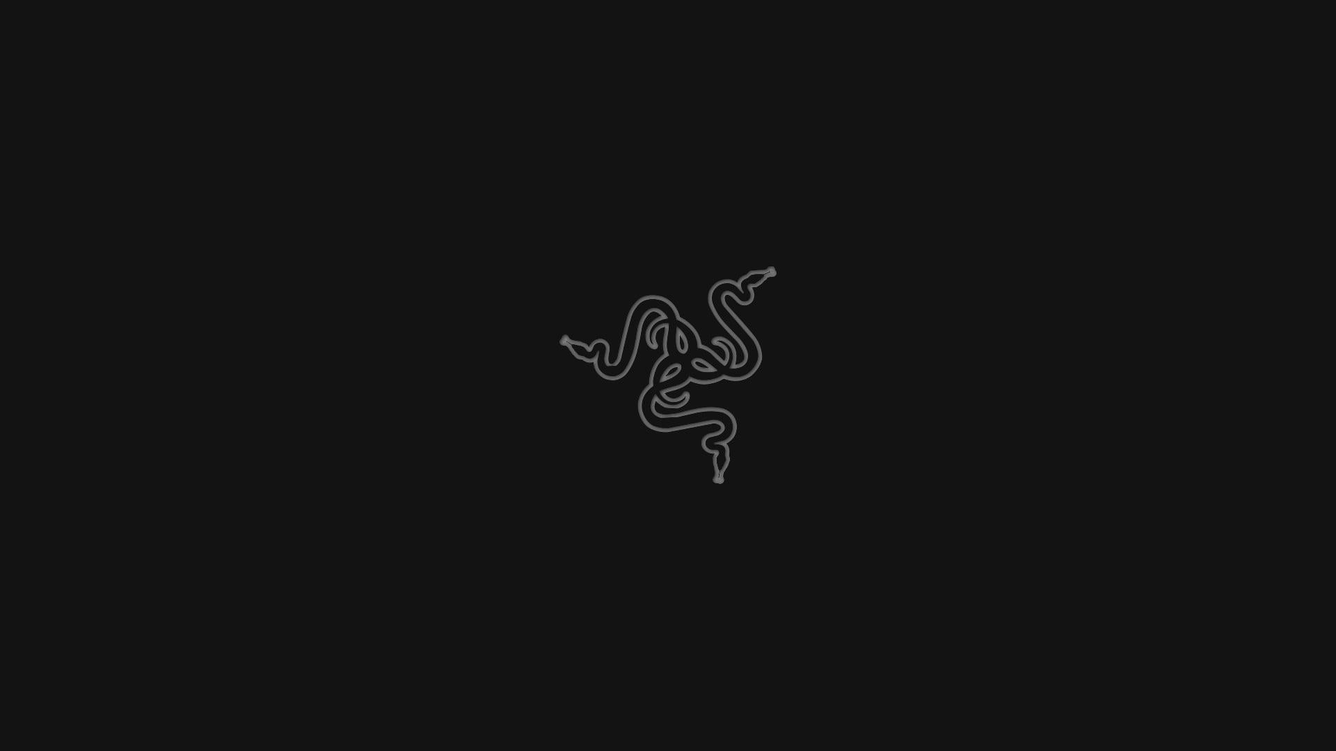Black Razer logo wallpaper, dark, minimalism