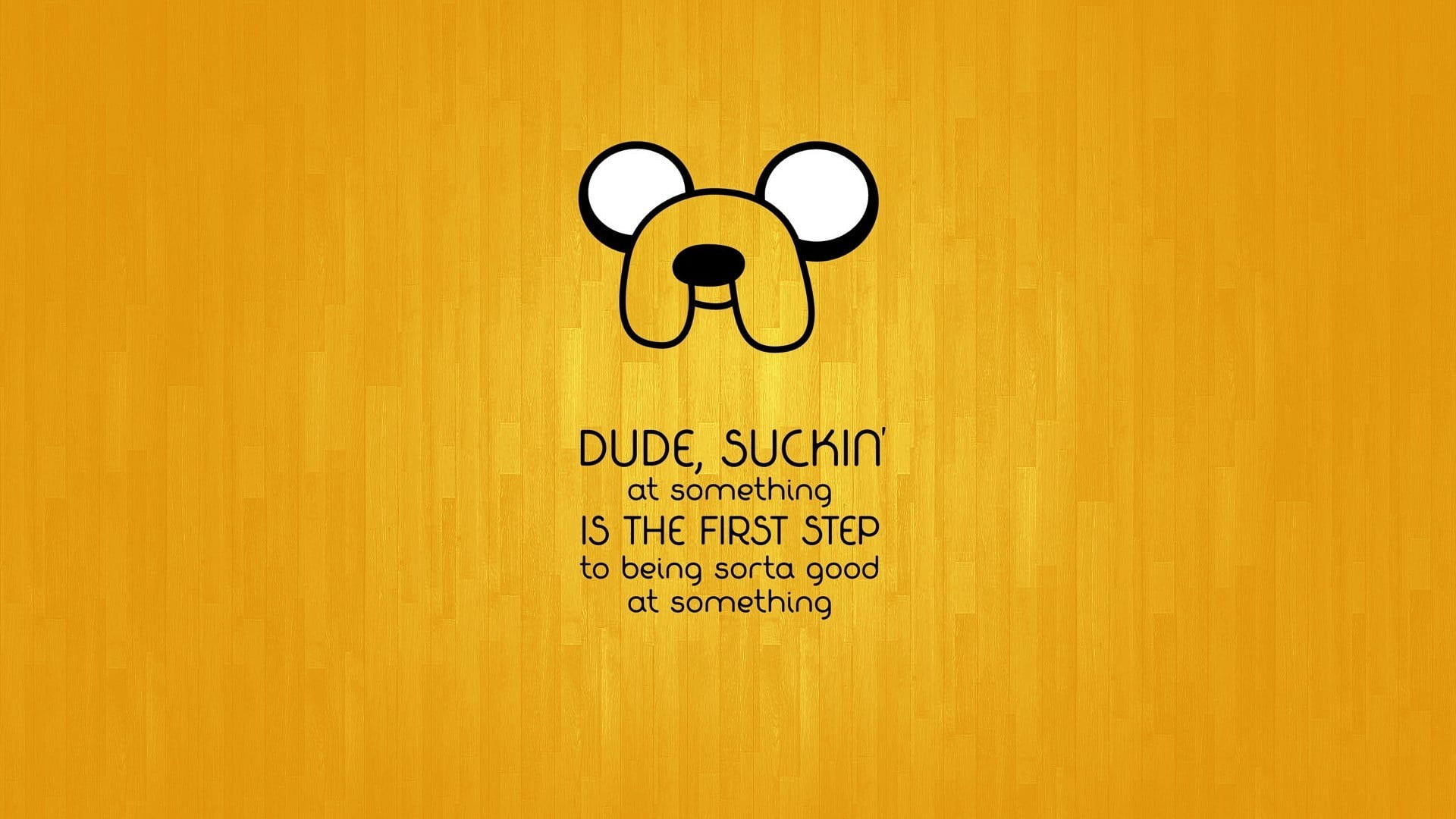 Quote Jake the Dog wallpaper, anime, yellow