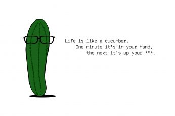 Cucumbers wallpaper, quote, simple