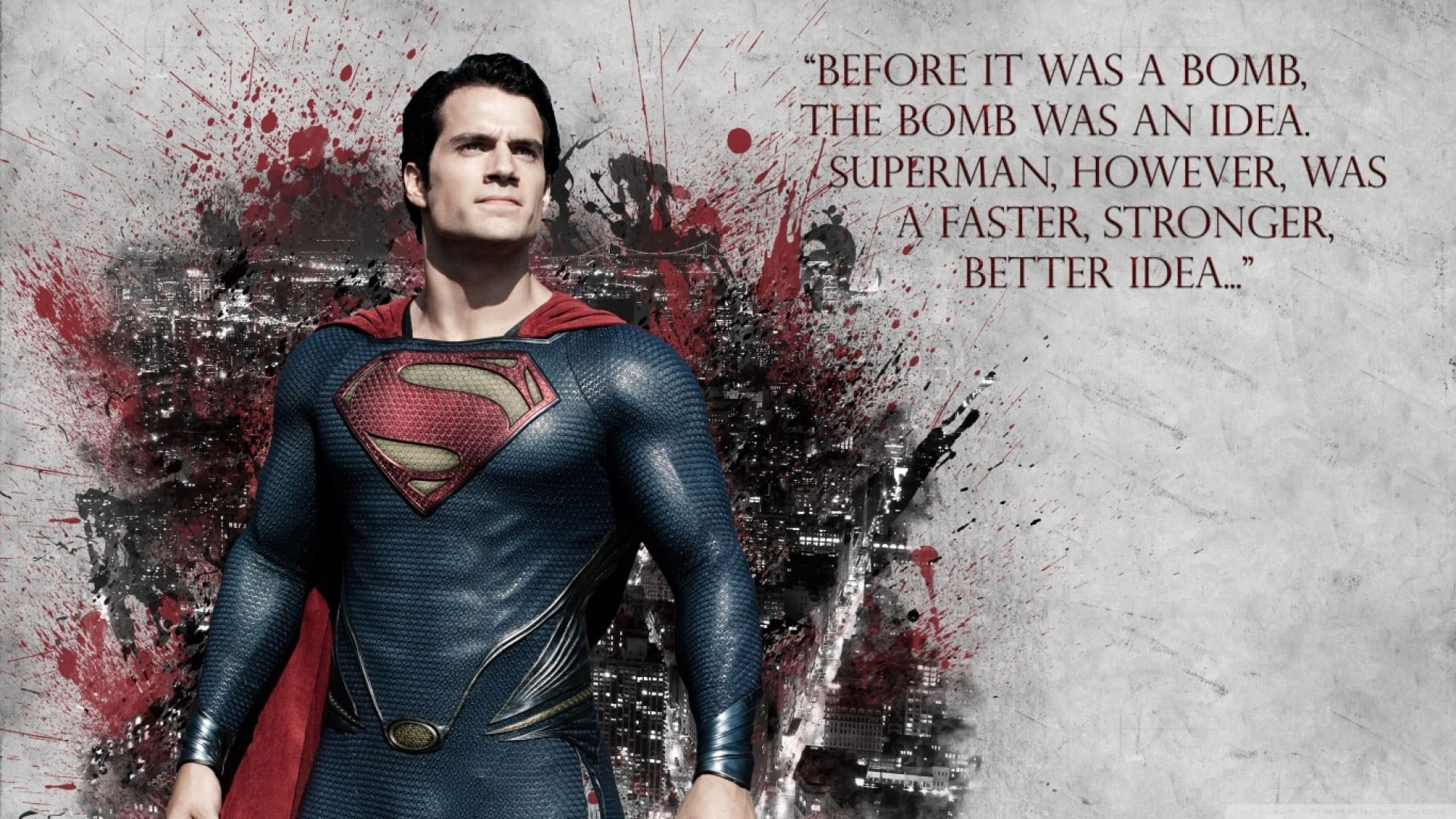 Superman wallpaper, quote, Superman Man of Steel, Henry Cavill