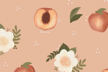 Peach food Aesthetic Wallpaper