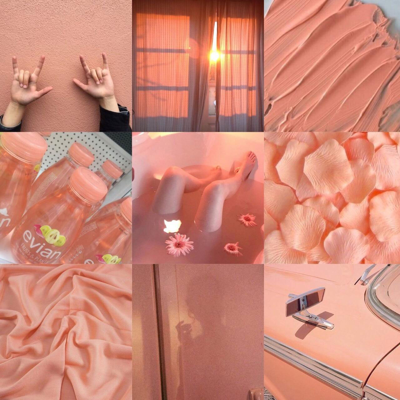 Peach aesthetic girl wallpaper