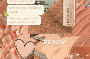 Peach aesthetic collage