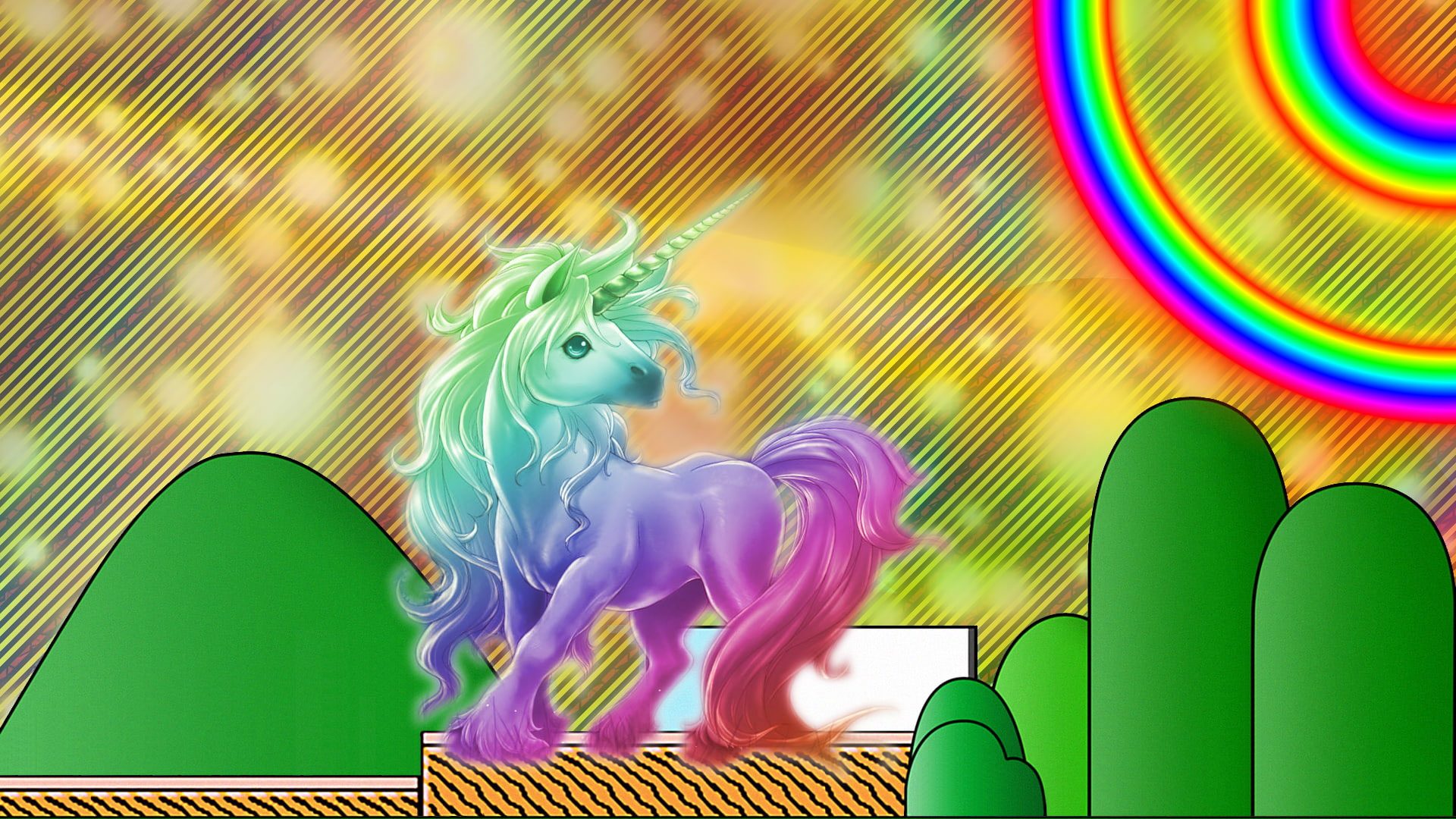 Wallpaper Animal, Horse, Magical, Psychedelic, Unicorn