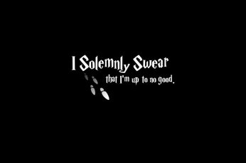 Wallpaper Black Background With Solemnly Swear