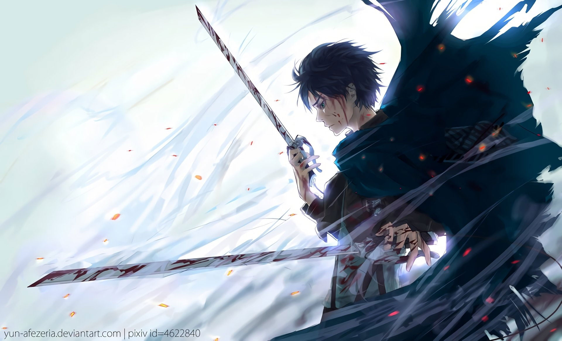 Wallpaper Black Haired Male Anime Character