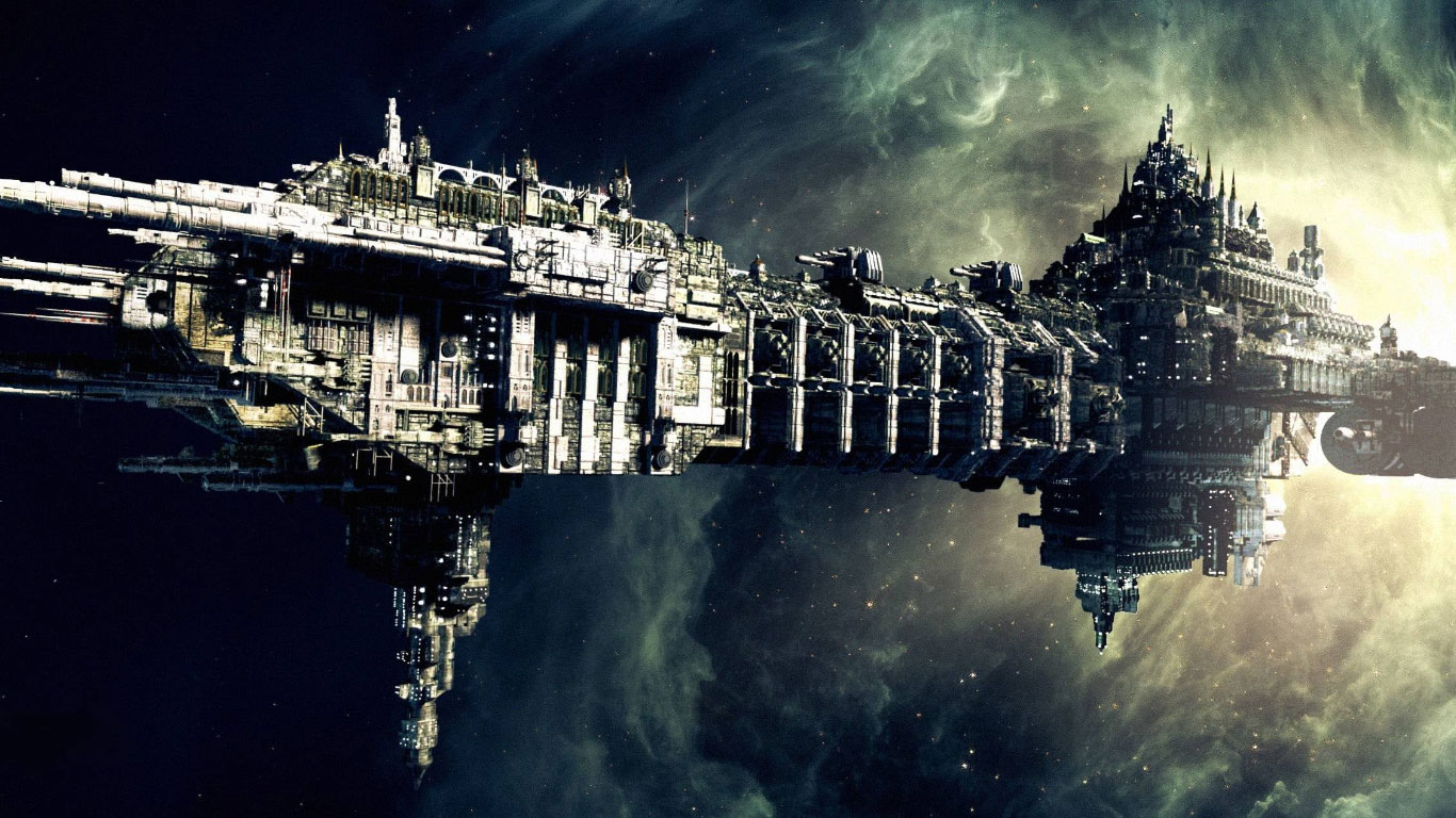 Wallpaper Gray Battleship Wallpaper, Space, Science Fiction