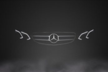 Wallpaper Gray Mercedes Benz Grille, Mercedes Benz E