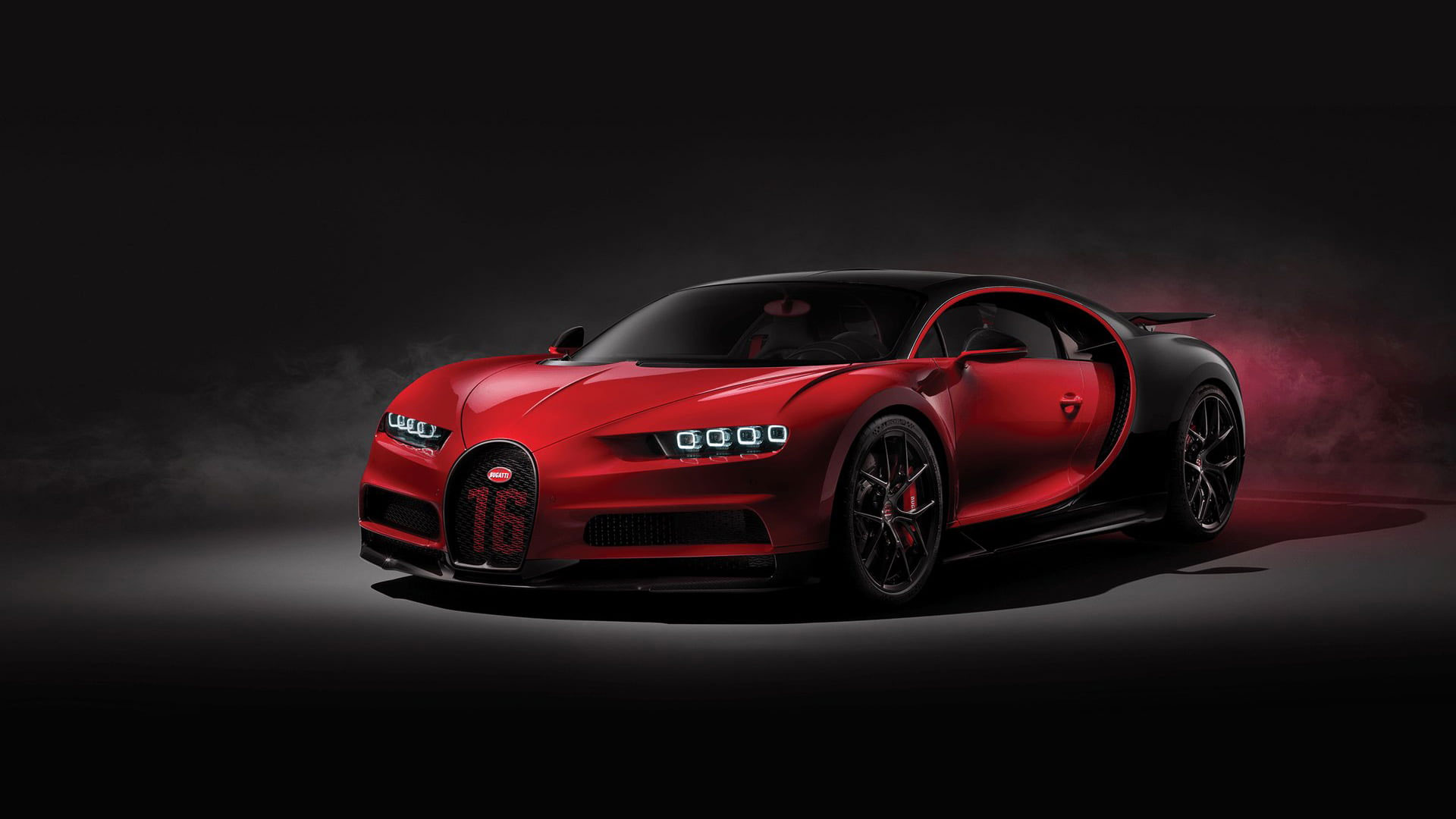 Wallpaper Red And Black Bugatti Chiron, Bugatti Chiron, car, Cars & Motos