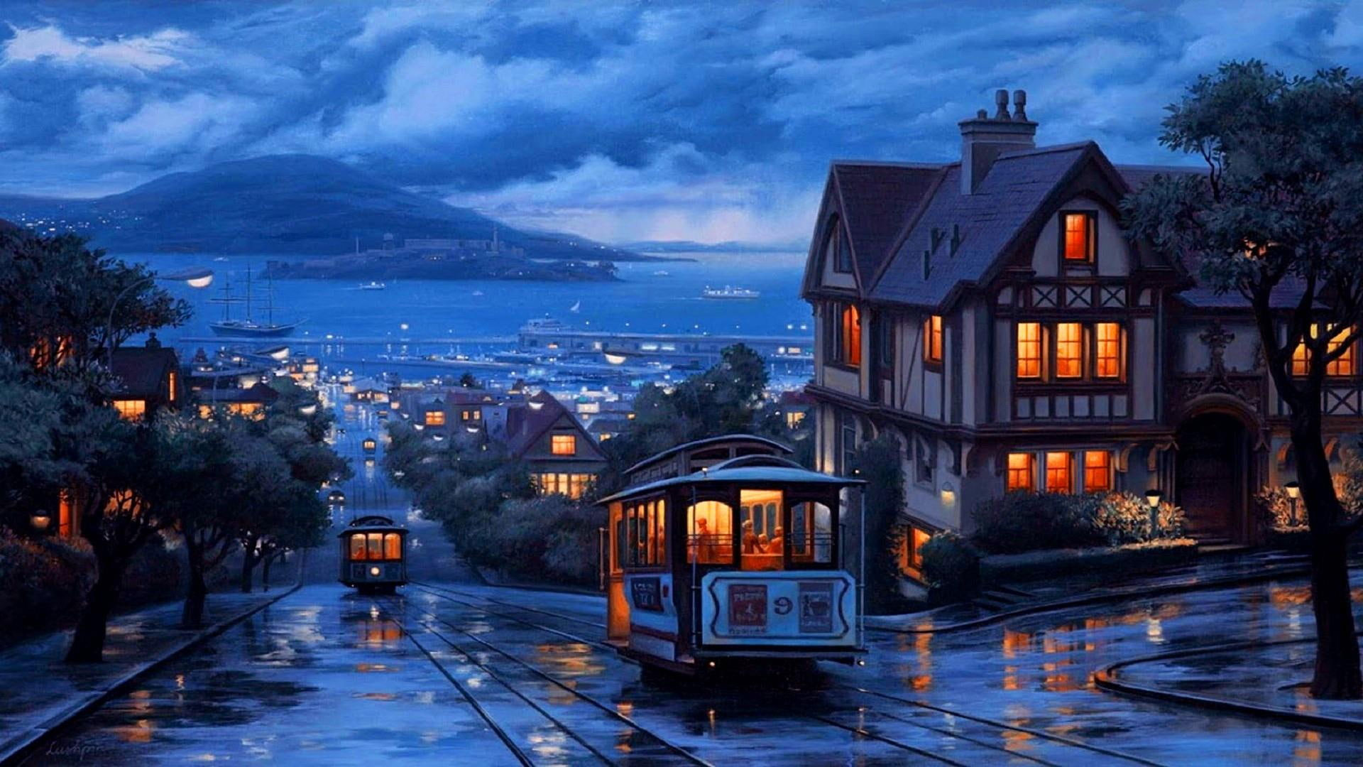 Wallpaper Transport, Rails, San Francisco, Tram, Tramcar, City, City