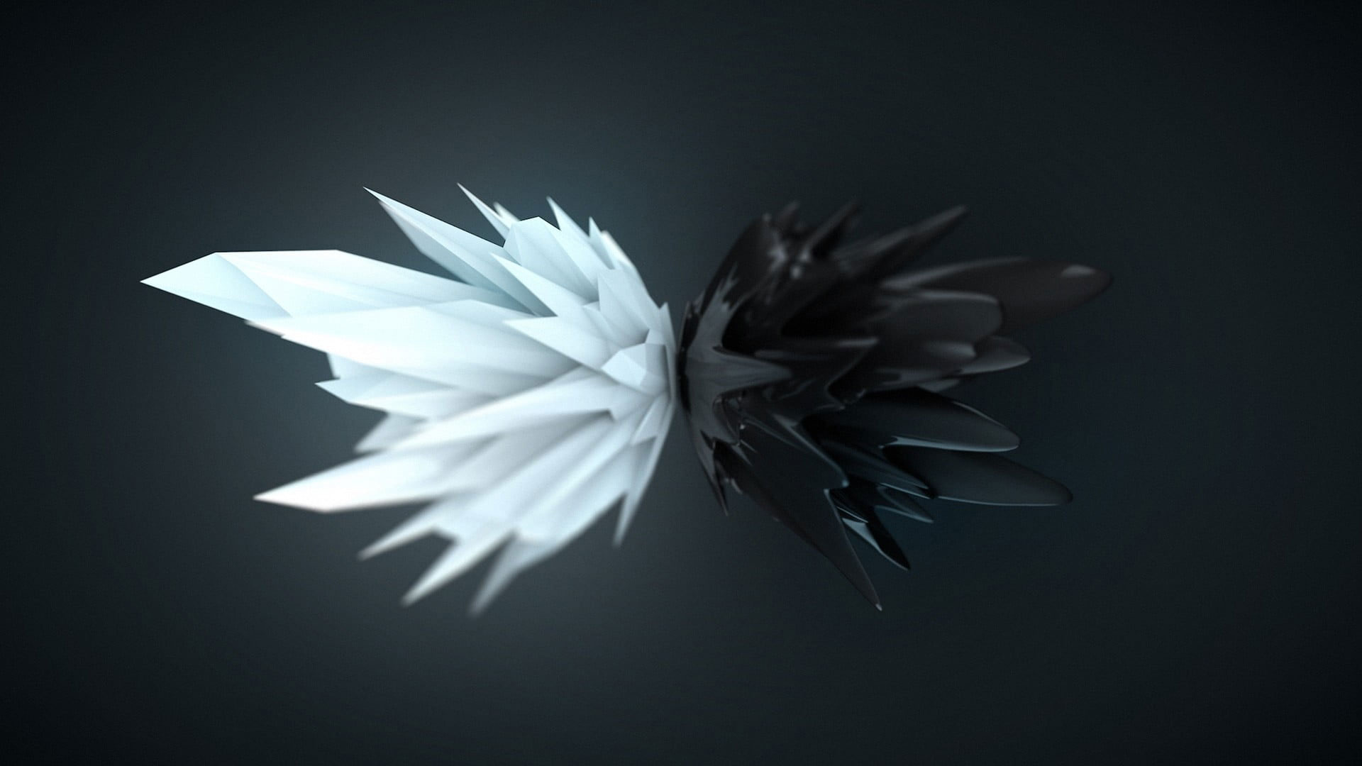Wallpaper White And Black Wallpaper, Abstract, 3d, Render