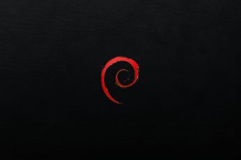 Linux wallpaper, Debian, minimalism, black
