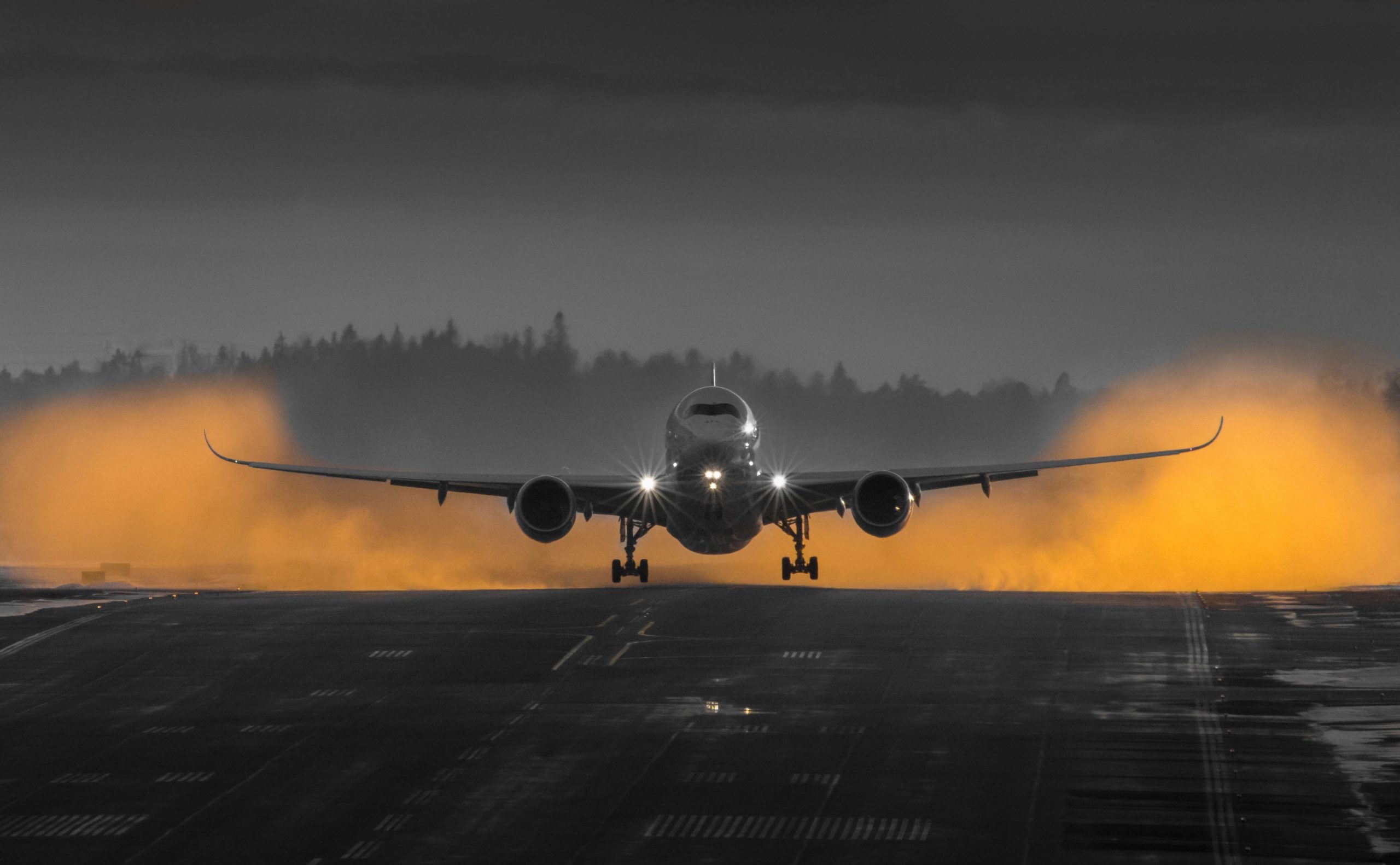 Wallpaper Airbus A350, Gray Airplane, Motors, Finnair
